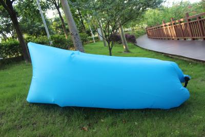 China Fast inflatable lazy air sleeping bag , compact folding air hangout ultralight for sale