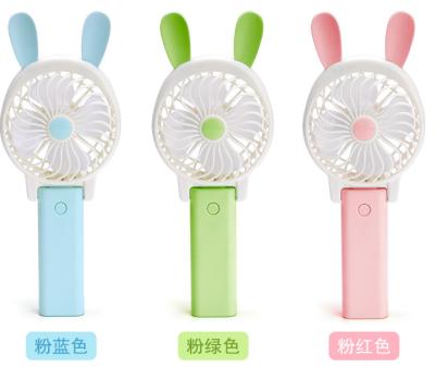 China Outdoor Usb Mini Circle Silicone Fan Rechargeable Mini Fan Small Outdoor Cartoon Hand Held Folding Portable Fan for sale