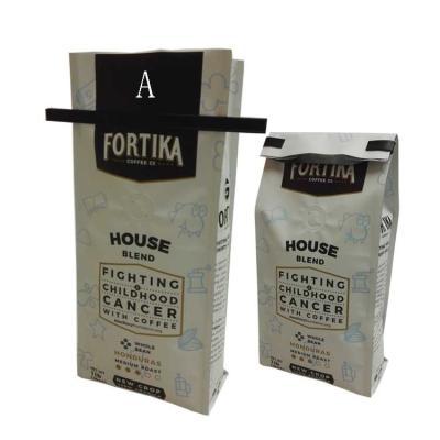 China Guanhui Coffee Guanhui Gusset Aluminum Foil Tin Tie Bag Moisture Proof Tin Tie Bag Matte Side White Coffee Bags for sale