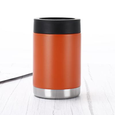 China Custom Double Wall 12oz Stainless Steel Can Cooler Sustainable Condenser Can For Beer Barrel Cup Coke Cooler Cooler Cold Barrel Can for sale