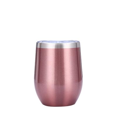 China Viable 12oz Hot Cake Painting 18/8 Stainless Steel Vacuum Cup Insulated Wine Coffee Colorful Beer Tumbler for sale