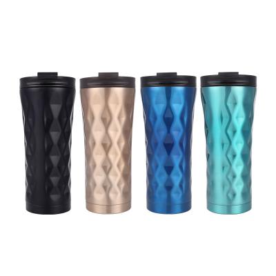 China Amazon Viable Success 500ml Colorful Stainless Steel Double Wall Vacuum Insulated Travel Mug With Lid Vacuum Flasks And Thermoses for sale