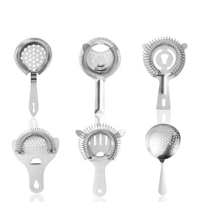 China Disposable Cocktail Strainer - Stainless Steel Bar Strainer for Holding Bar, Bar Tool Drink Strainer for Bartenders, Bar Strainer for sale