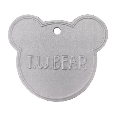 중국 Pure Silver Personalized Clothing Labels TPU Double Reflective Badge 판매용