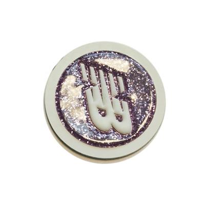 Cina Garment Accessories TPU Badge Round Glitter Waterproof Silicone Printed 3D Label in vendita