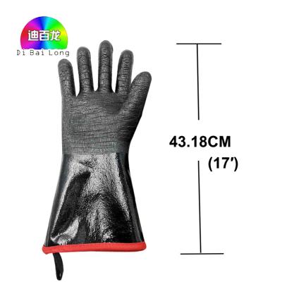 China Hot Sale Rubber BBQ Amazon Waterproof Oil / Heat Resistant Insulated Cooking Gloves for sale