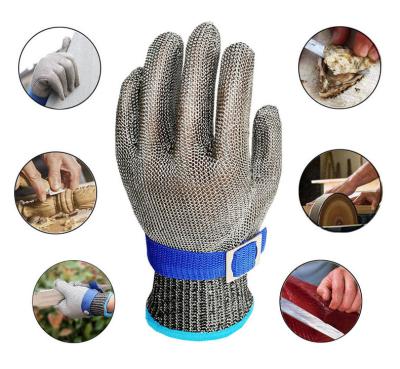 China Stainless Steel Wire Glove Eco-Friendly Steel Mesh Glove (Cut-Resistant) for sale