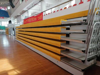 中国 反スリップの引き込み式の段になった座席をつける黄色い色の引き込み式のBleacher 販売のため