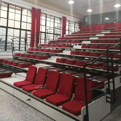 China Manual Folded Chair Telescopic Bleacher Seating Retractable For Conference Hall for sale