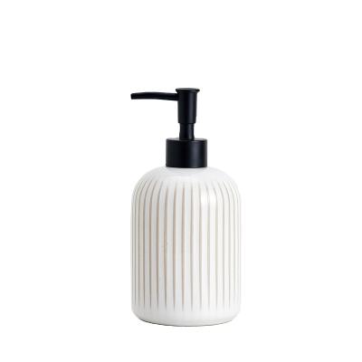 China Home Accessory Chinese Hotel Gift Bathroom Lotion Bottle Ceramic Liquid Soap Dispenser for sale