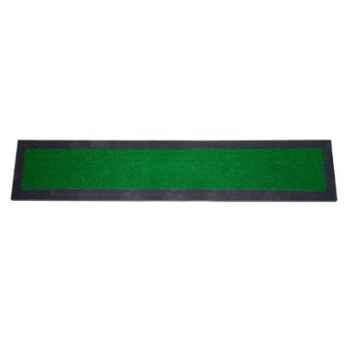 China Mini golf course rubber artificial golf grass bottom+15mm indoor hitting mat for practice training aid golf putting green for sale