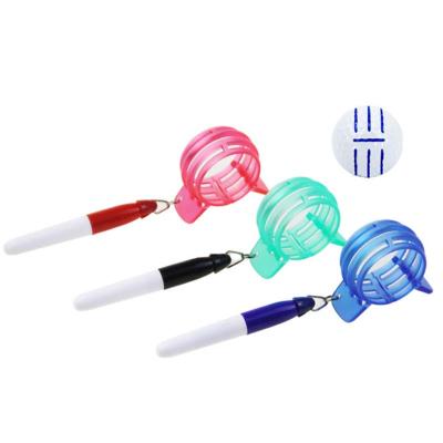 China Plastic Golf Line Marking Tool Alignmwith Golf Pen Total Marking Tool 2pcs Golf Line In A Line Kit Golf Ball Marker for sale