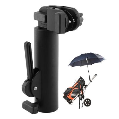 China 2021 Size Quality Golf Umbrella Holder Golf Push Cart Plastic Umbrella Holder Adjustable In Black for sale