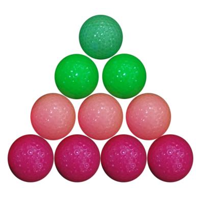 China Synthetic Rubber + Dupont Surlyn Wholesale High Quality Golf 2 Layer Tournament Color Translucent Crystal Golf Balls Can Be Customized LOGO for sale