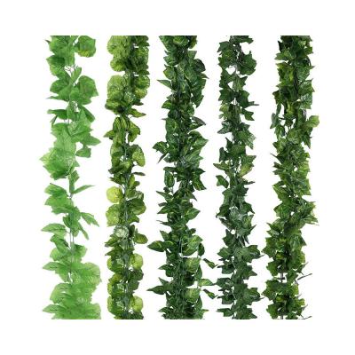 China Hot Selling Fabric Vines Fake Ivy Leaves Artificial Ivy, Garland Green Decorations for sale