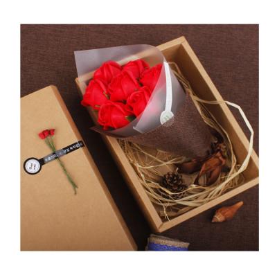 China High Quality Gift Box Soap Bouquet Dry Flower Valentine's Day Mothers Day Creative Best 7 Flower Roses Gift for sale