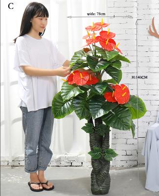 China Contemporary High Quality Artificial Green Decorative Artificial Plant Fortune Tree Artificial Tree for sale