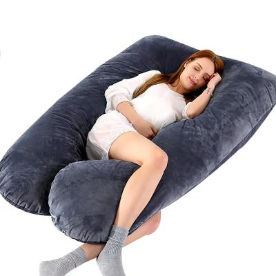 China Manufacturer Supply Pillow Full Body Pregnancy U-shaped Pillow Folded Portable Travel Sleep Pillow for sale