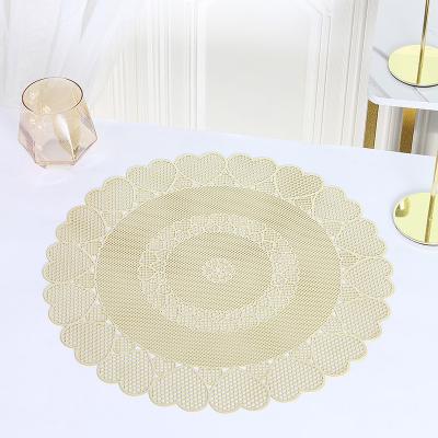 China Sustainable Cafe Mats Kitchen Place Mats Insulation Placemats Hollow Wear-Resistant Non-Slip Washable Dinner Table Mats for sale