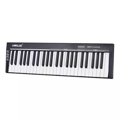 China With sound source with sound source Worlde KS49C MIDI keyboard controller 49 keys piano USB digital music production for musical instrument for sale