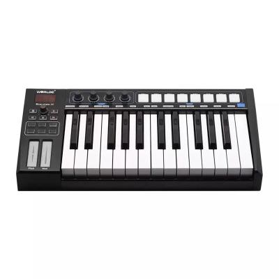 China Digital MIDI Keyboard 25 Keys Worlde Blue Whale 25 MIDI Keyboard Controller Piano USB Music Production For Musical Instrument for sale