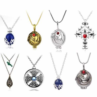 China Fashionable 8pcs Fashionable Diaries Vampire Movie Katherine Same Natural Opal Necklaces European and American Pendants for sale