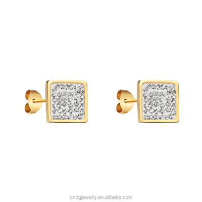 China China Wholesale Casual / Sporty Jewelry Geometric Stud Earrings Adjust Shaped Crystal Earring for sale