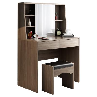 China Modern Simple Makeup Dressing Table Bedroom Furniture Dresser Simple Walnut Bedroom Furniture Walnut MDF Walnut Color 1 Piece for sale