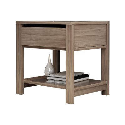 China Economical and Practical Modern Walnut Bedroom Furniture Nightstand / Bedside Table for sale