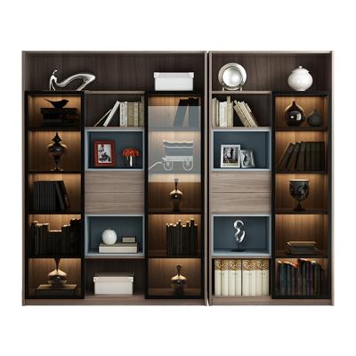 China Nordic modern bookcase door contracted modern bookcase with door storage bookcase with glass furniture wood panel home for sale