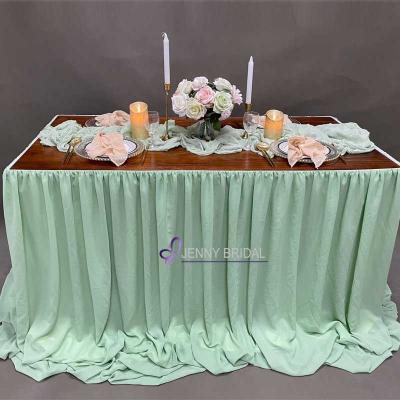 China TC092 Table Cloth Wedding Table Cloth Wedding Table Skirting Waterproof Long for sale