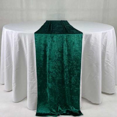 China TR039 plain green table runner fancy table runner blue white white runner for sale