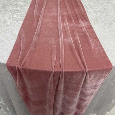 China TR039 Plain Velvet Tablecloth Runner Dining Table Runner for sale