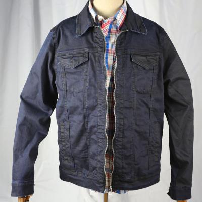 China Breathable Custom New Design Blue Denim Men Coated 100% Cotton Jacket for sale