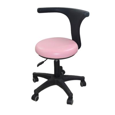 China Ergonomic Metal Doctor Stool With Plastic Dentist Chair Armrests PU Leather Cushion for sale