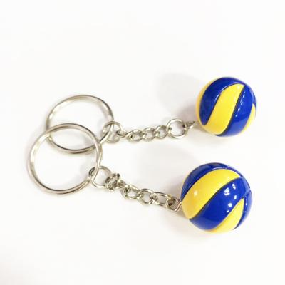 China Rubber/pu/pvc rubber or pvc basketball key chain pu soccer ball key chain volleyball basketball key chain for sale