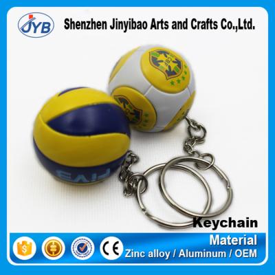 China Eco Friendly Soccer Souvenir Plastic Keychain Custom Sports Football Shape Key Chain for sale