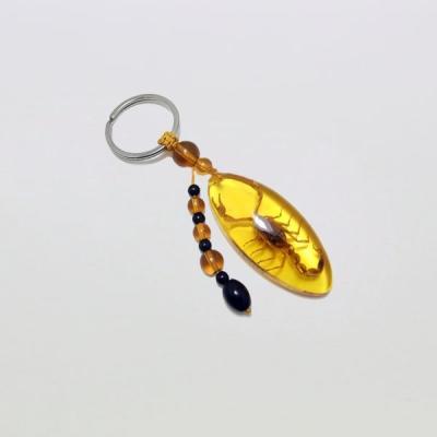 China Cheap Amber Bugs Cheap Amber Bugs Key Chain Promotional / Tourism Souvenir Key Chains for sale