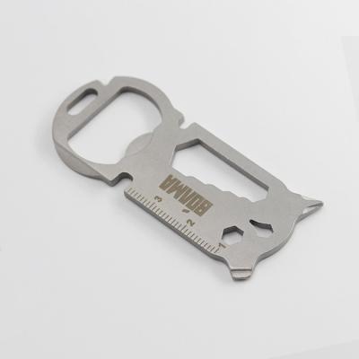 China Viable Factory Price Stainless Steel Laser Engrave Customized Logo Opener Key Chain Beer Bottle Openers for sale