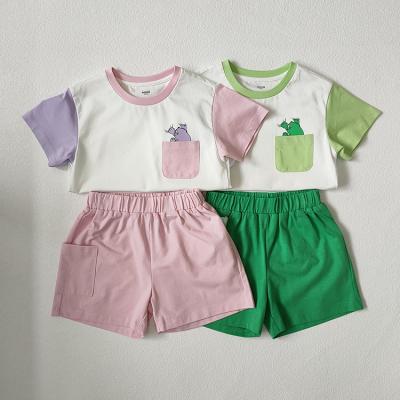 China Soft Boy's 2pcs Clothes Suits Designer Clothing For Kids Wholesale Baby Clothing Sets Cotton Children Clothing Boys Sets for sale