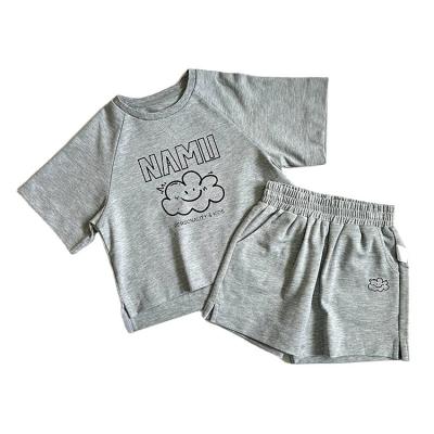 China Toddler Boy Girl Summer Set Soft Outfit Clothes T-shirt Shorts Pants Summer Pants Sleeveless Two Piece Set for sale