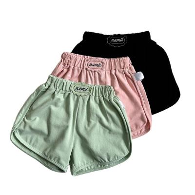 China Fade Proof Wholesale Baggy Summer Color Kids Wear Breathable Cotton Children Boys Round Boxer Shorts Clothes for sale