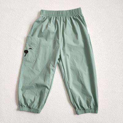 China Cute Little Girl's Cotton Casual Pants Anti-pilling Logo Wear Loose Fitting Children's Pants Custom Made for sale