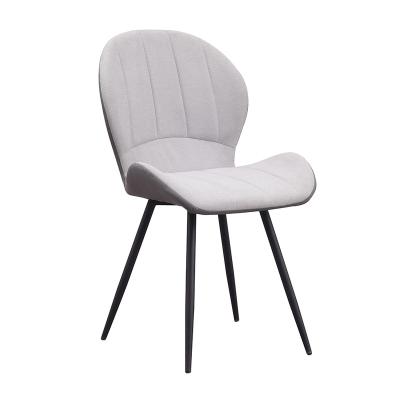 China Comfortable Modern Dining Room Furniture PU Dining Chair With Metal Legs for sale