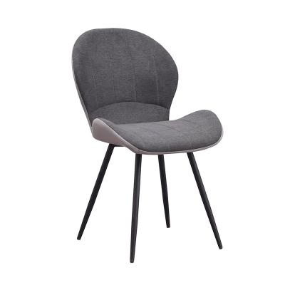 China New Design Modern Dining Chair Comfortable Fabric Dining Chair With Metal Legs for sale