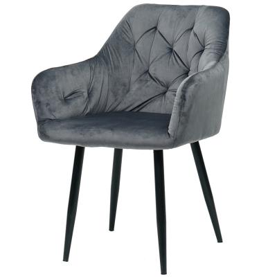 China Modern Design Poland Best Selling Modern Design Velvet Upholstered Dining Chair for sale