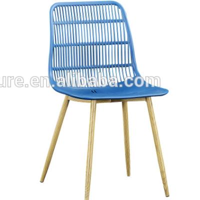 China New Design Comfortable PP Plastic Chair With Gold Chromed Legs for sale