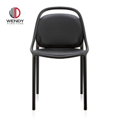 China Wholesale Morden PU Cushion Cooling Plastic Dining Chair for sale