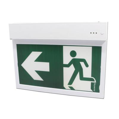 China Indoor Rechargeable Emergency Exit Sign LED Emergency Exit Escape Sign Running Light, Exit Sign Board Emergency Clamped Light for sale