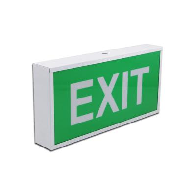 China Fire Instructions Iron Metal Material Fire Emergency Sign Box Exit Light for sale